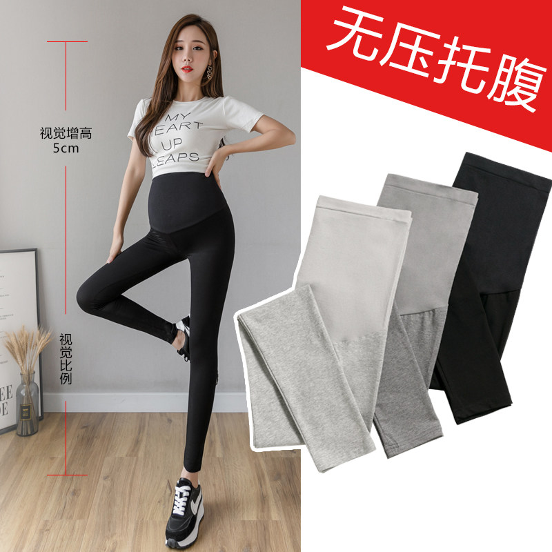 孕妇春秋款加绒外穿九分长裤打底裤 魔法鹿孕妇打底裤