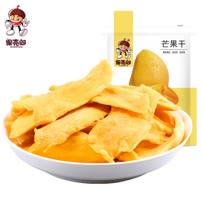 果壳郎大片休闲食品家庭140g芒果干 果壳郎食品芒果干