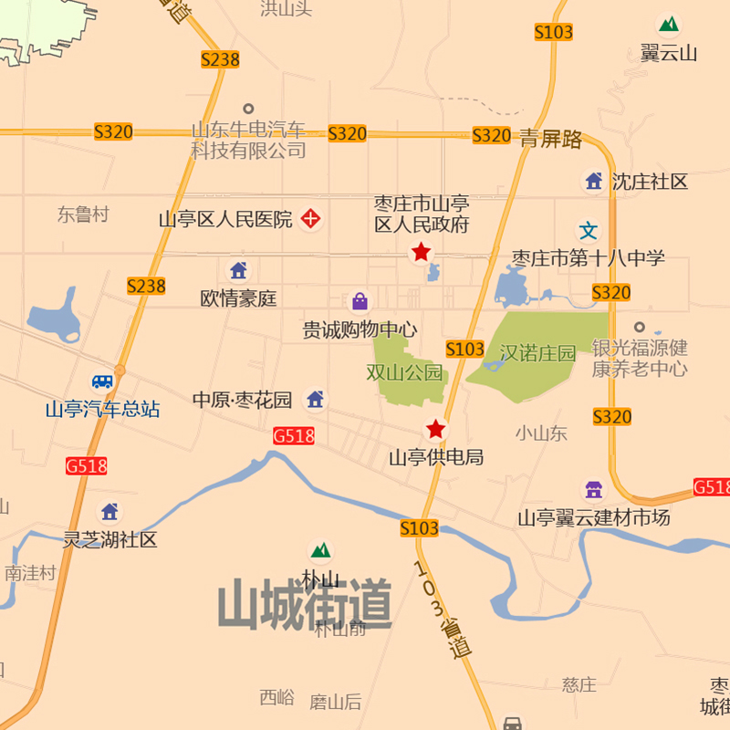 山亭区地图批零1.1m新款贴图山东省枣庄市高清图片区域划分现货 - 图2