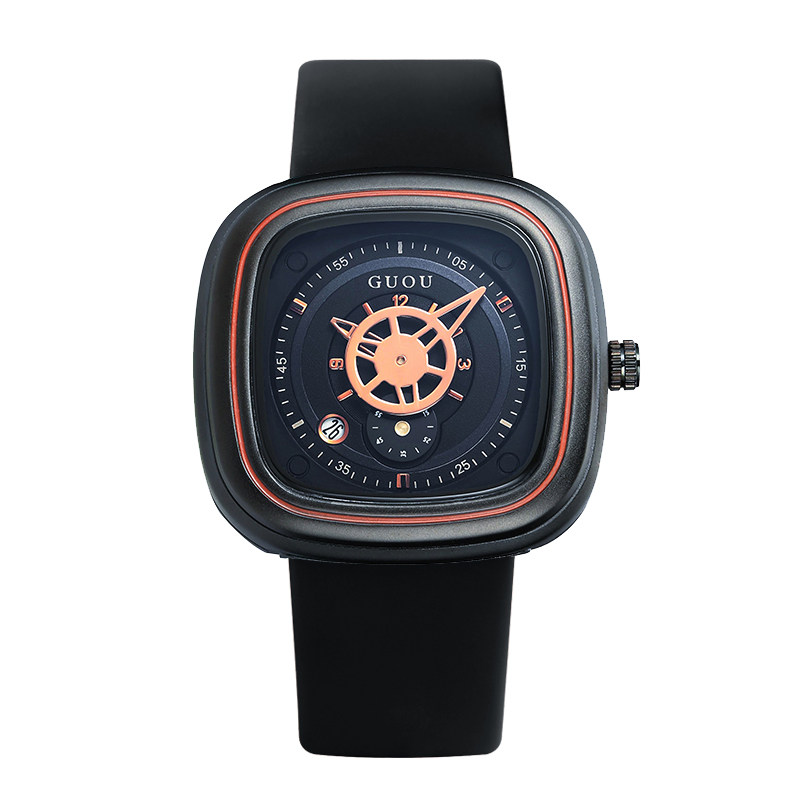 guou女款小众轻奢高级感复古手表 古欧老林国产腕表