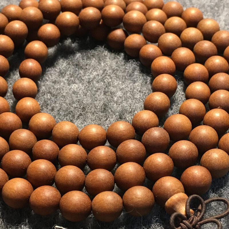 抖音同款巴布亚老檀香8mm108颗佛珠 玄翠峰佛珠/念珠