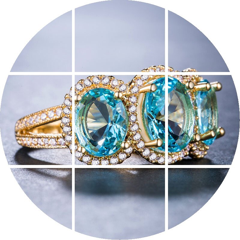 ring锆石镀18k金女士指环礼物 玄翠峰戒指/指环