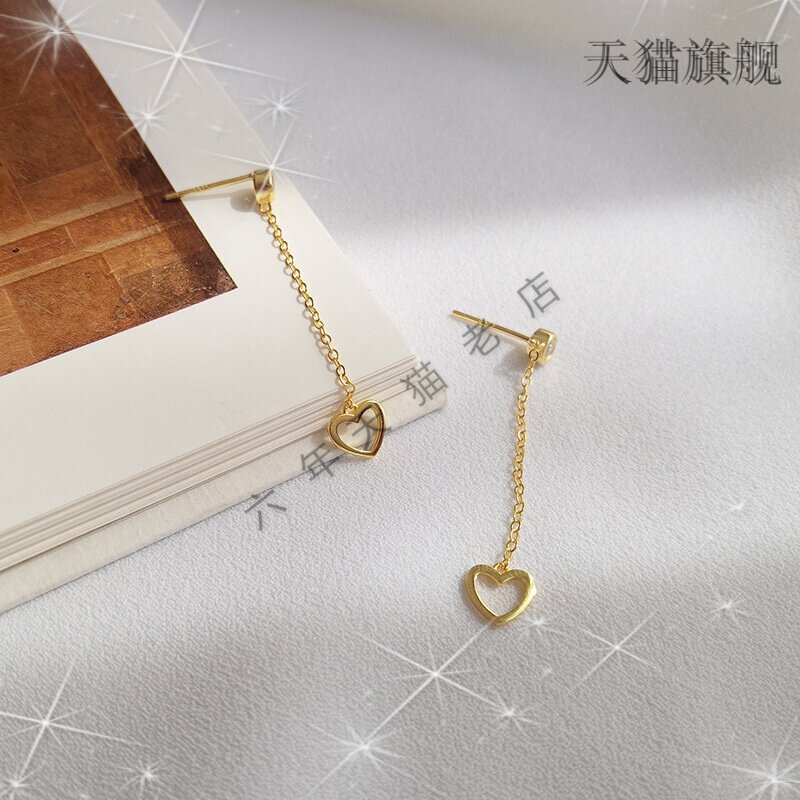 抖音同款梅陇s925纯银耳饰女镀耳钉 玄翠峰耳钉