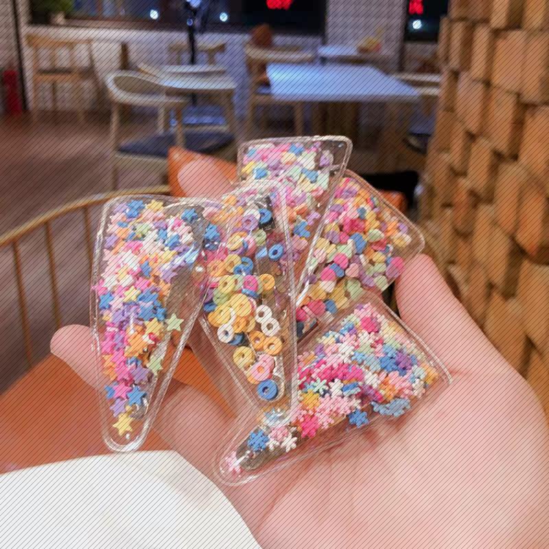 抖音新款pvc小星星糖果树脂款bb夹 玄翠峰发饰
