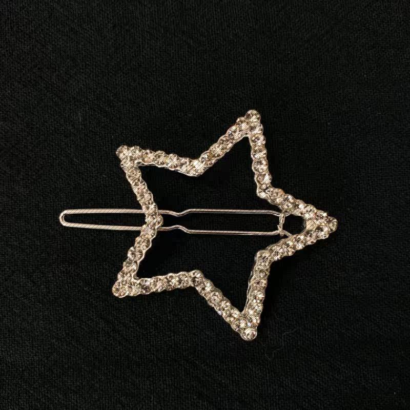 抖音新款bling超闪亮水钻一字夹 玄翠峰发饰