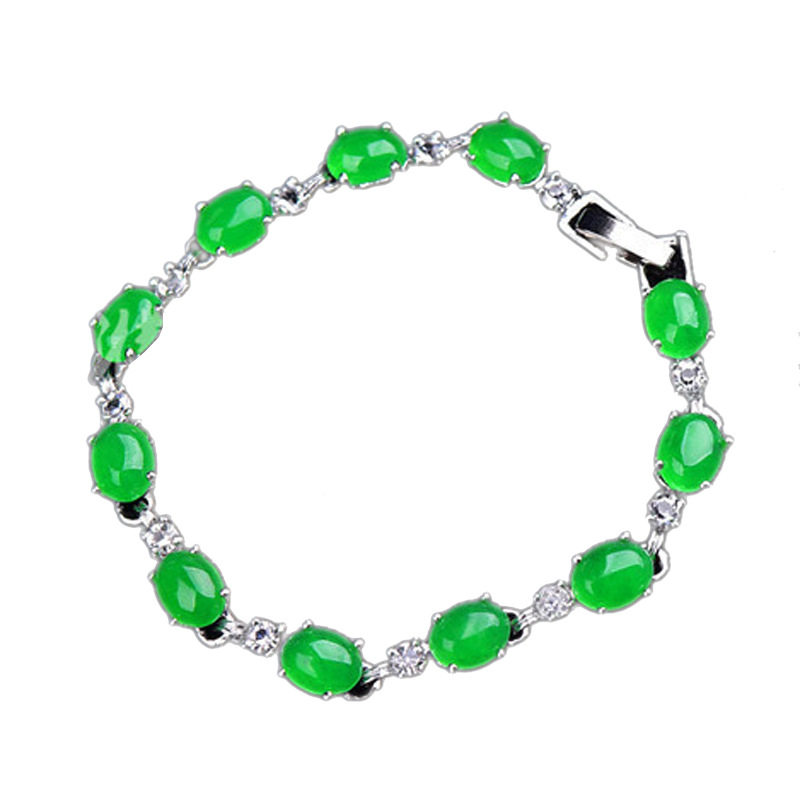 抖音新款裸石镶嵌合金女款手镯 玄翠峰手链