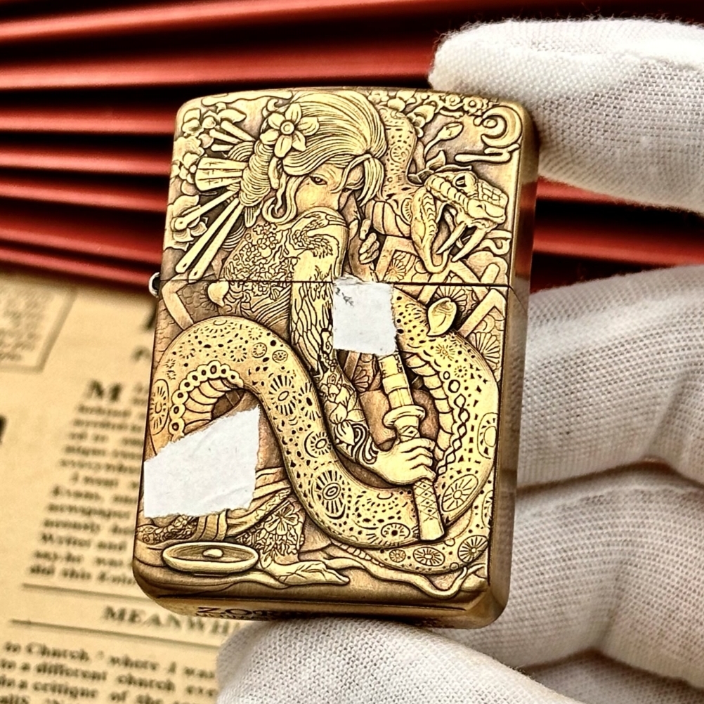 Quercia新款910原铜浮雕款煤油打火机复刻Zippo1941军机机型-图0