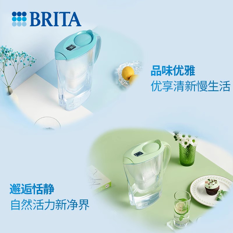 Brita碧然德进口滤水壶去水垢2.4L净水器1壶8滤芯限量旗舰正品 - 图2