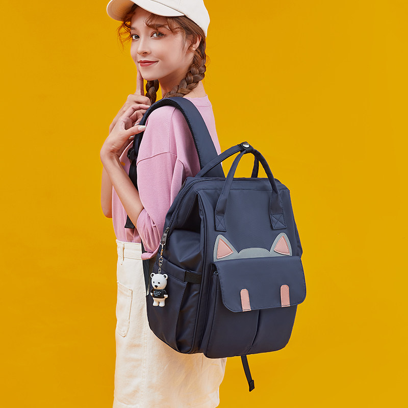 小学生初中学生女韩版高中双肩包 猴师兄双肩背包