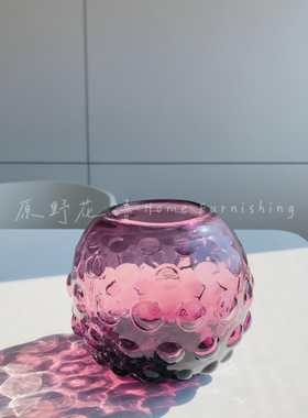 透明欧式泡泡水晶琉璃花瓶圆形容器水培器皿客厅花盆水养摆件