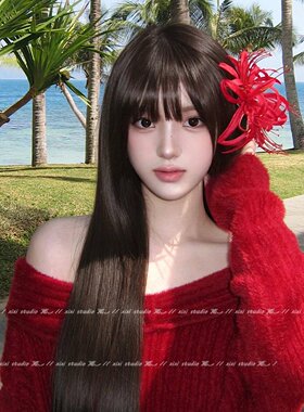 海边旅游红色仿真彼岸花朵发夹