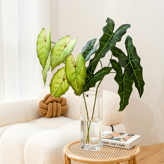 Simulated high-end calla lily leaves office desktop display vase living room decoration photo props