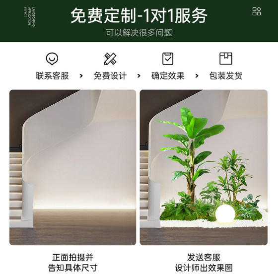 Focus on commercial space landscape plants