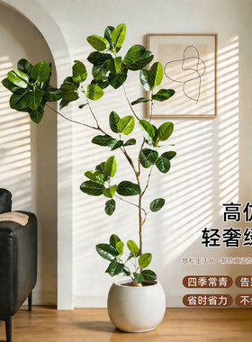室内孟加拉榕仿真盆栽轻奢装饰
