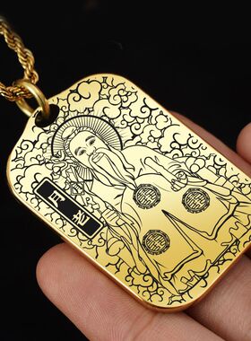 月老吊坠男女款钛钢项链挂坠吊牌