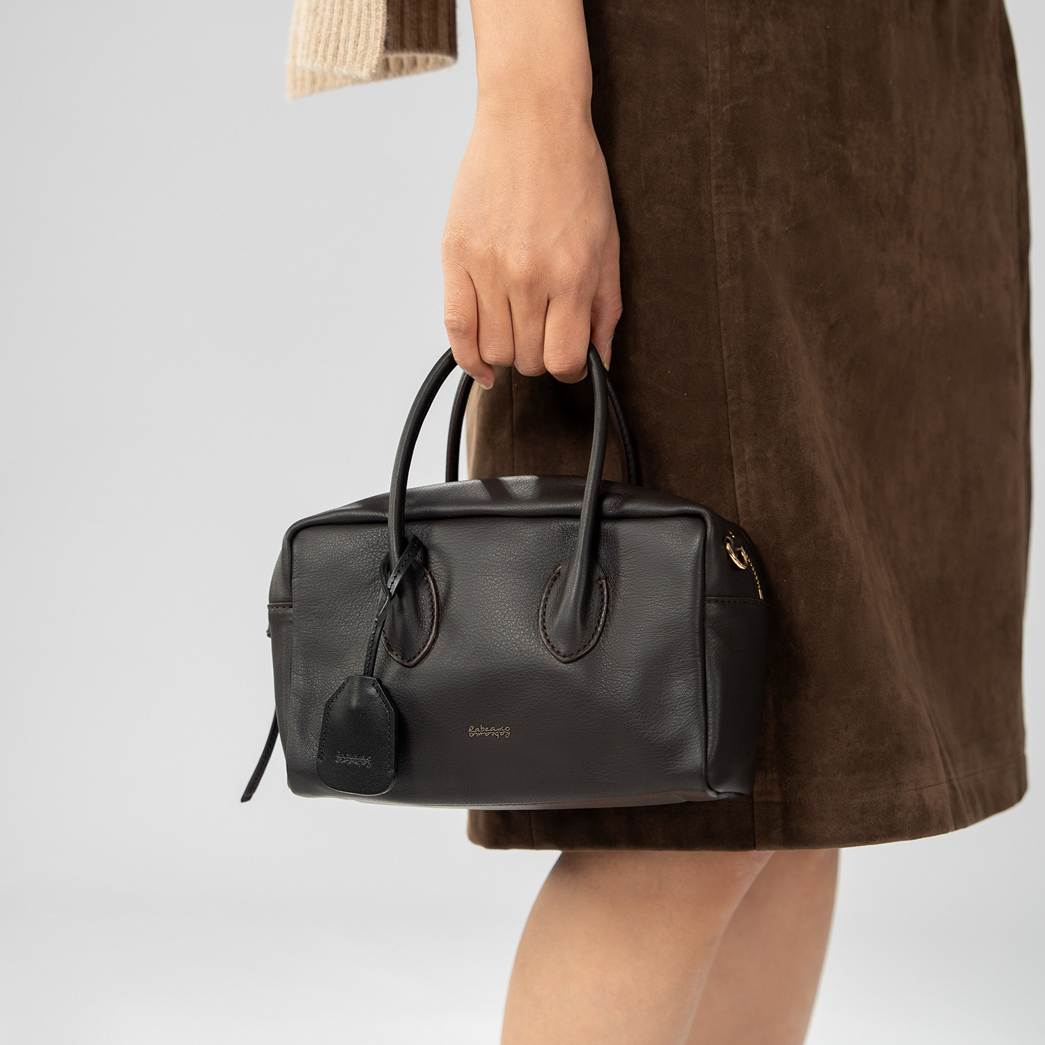 RABEANCO桦碧斜挎包女单肩包时尚手提包牛皮小方包小众手拎通勤包,淘宝优惠券,粉丝福利购,淘宝优惠卷