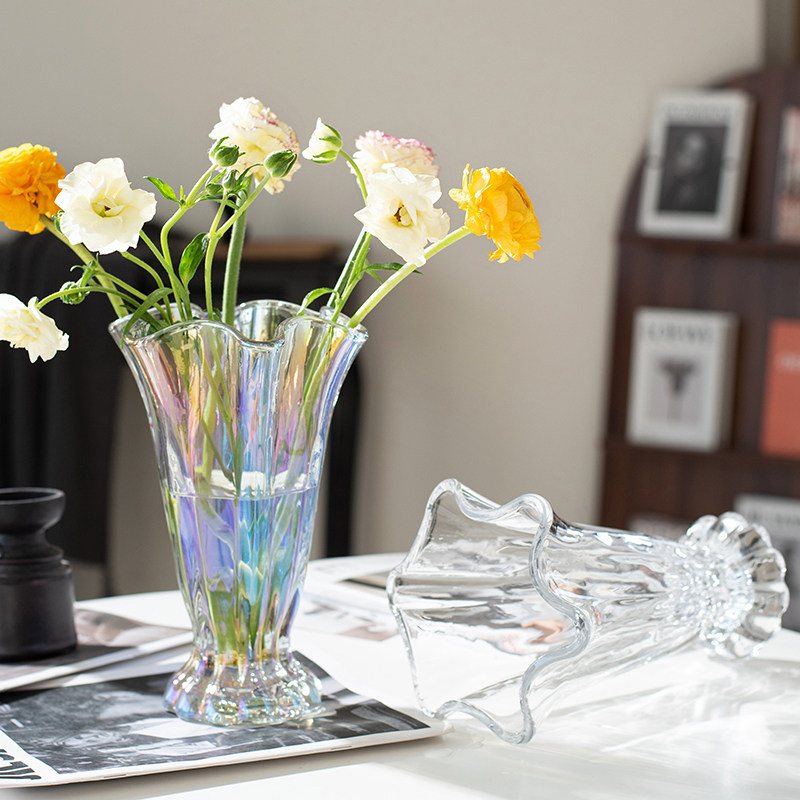 玻璃花瓶透明轻奢高级感鲜花客厅餐桌插花水养水培北欧风桌面摆件,淘宝优惠券,粉丝福利购,淘宝优惠卷