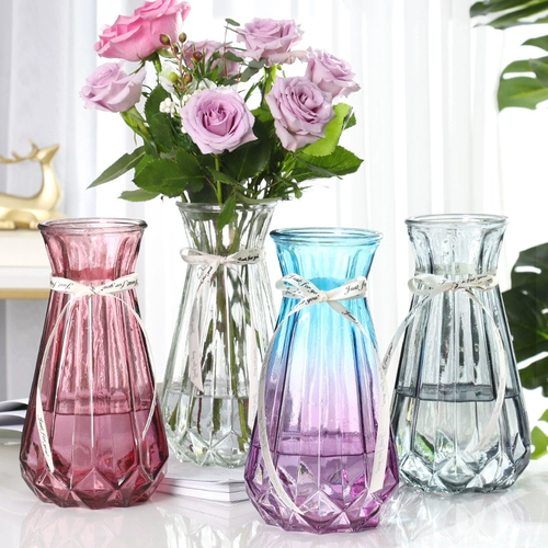 Европейская простая творческая стеклянная ваза Прозрачная водная растение цветочная роза Лилия Плюс Плач