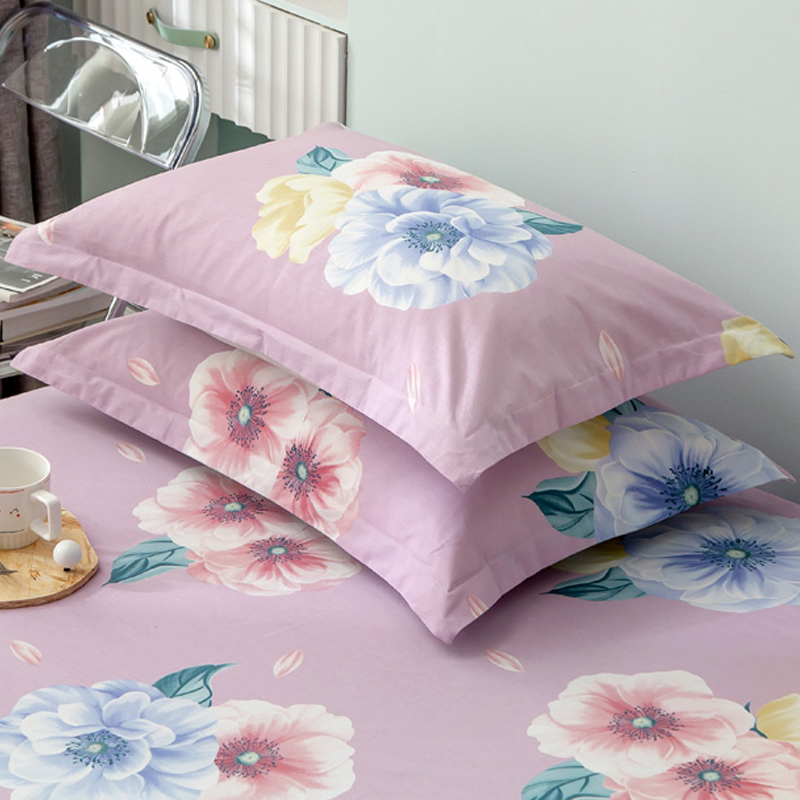 洁丽雅纯棉ins风一对装单人枕头套 洁丽雅床上用品枕套