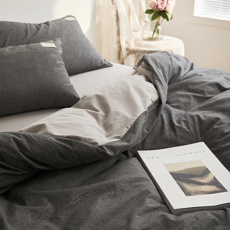 洁丽雅水洗棉四件套100简约款床单 洁丽雅床上用品床品套件/四件套/多件套