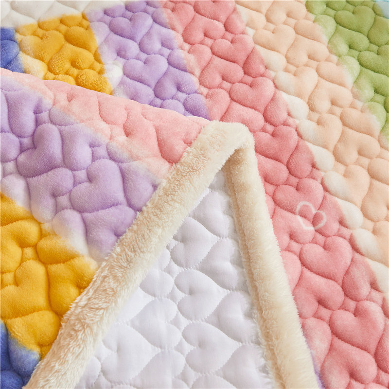 洁丽雅冬季a类羊羔牛奶绒家用床垫 洁丽雅床上用品床垫/床褥/床护垫/榻榻米床垫