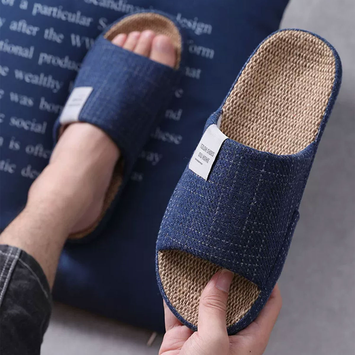 Jialiya TPR linen slippers are non-slip, anti-odor and breathable