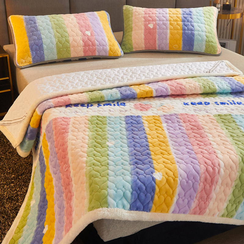 洁丽雅冬季a类羊羔牛奶绒家用床垫 洁丽雅床上用品床垫/床褥/床护垫/榻榻米床垫