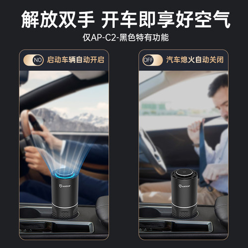安拓浦车载空气净化器负离子除甲醛异味二手烟汽车内用氧吧香薰款 - 图1