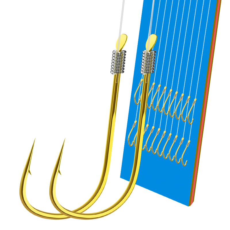 金袖鱼钩赤袖双钩 正品绑好子线套装成品袖钩钓鱼台钓鲫鱼小鱼钩 - 图3