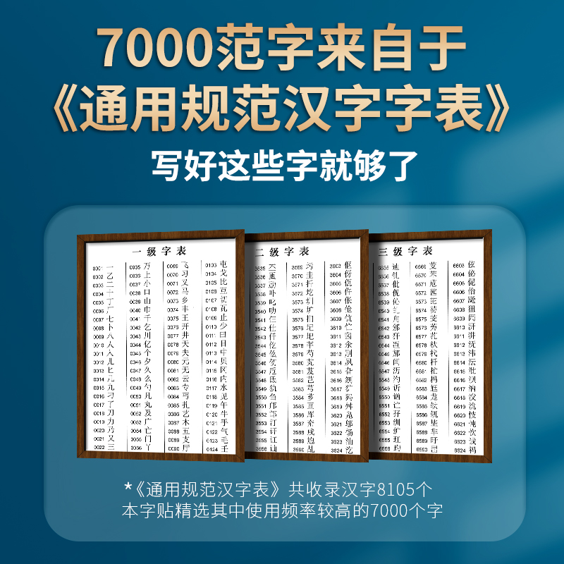 田英章行楷7000常用字田英章楷书字帖成人控笔训练字帖高中生正楷临摹字帖小学生成年人大学生行书字帖女生漂亮字体硬笔入门练字本-图1