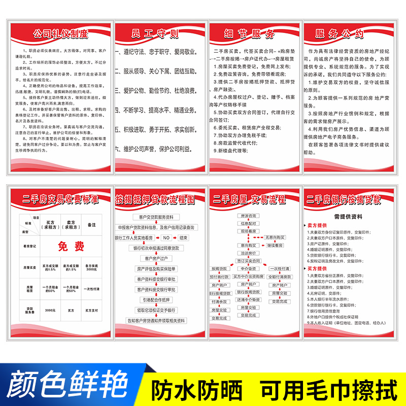 房屋交易所二手房交易中心管理制度按揭抵押贷款流程图二手房屋交易流程收费标准银行按揭贷款细节服务公约