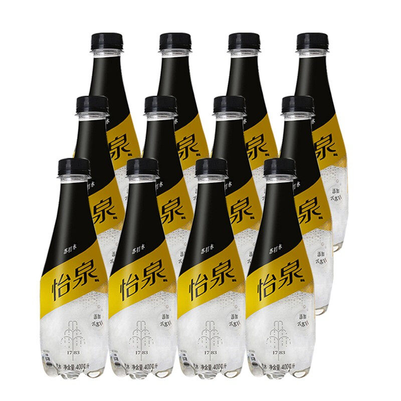 可口可乐怡泉苏打水400ml*12瓶原味无糖气泡水0卡0脂碳酸饮料包邮_虎窝淘