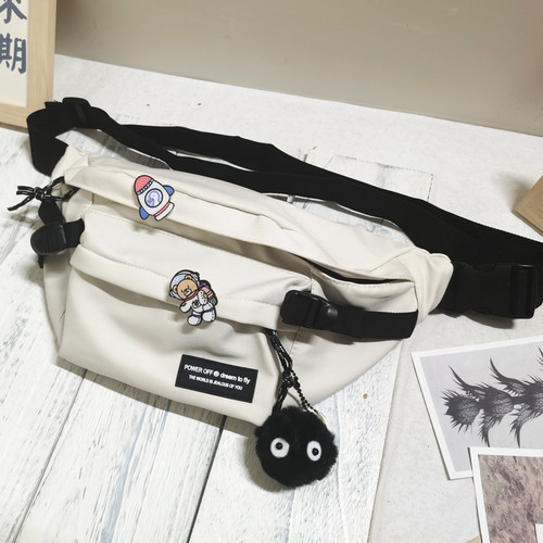 2025款斜挎包女潮流街拍休闲运动日系ins学生腰包男出行百搭胸包 - 图1