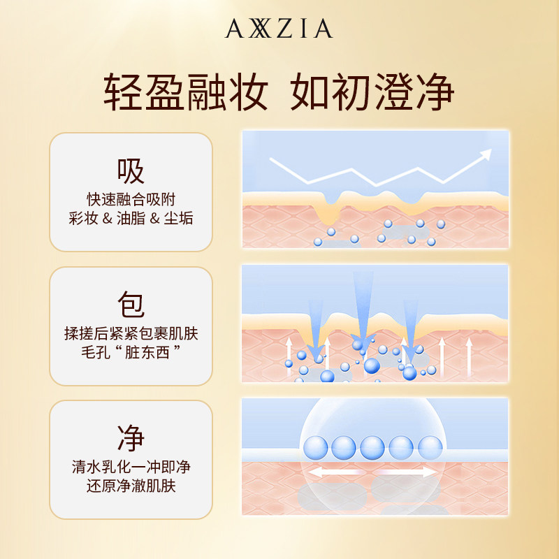 【全新上市】axxzia晓姿碧斯卸妆凝胶 AXXZIA化妆品海外卸妆