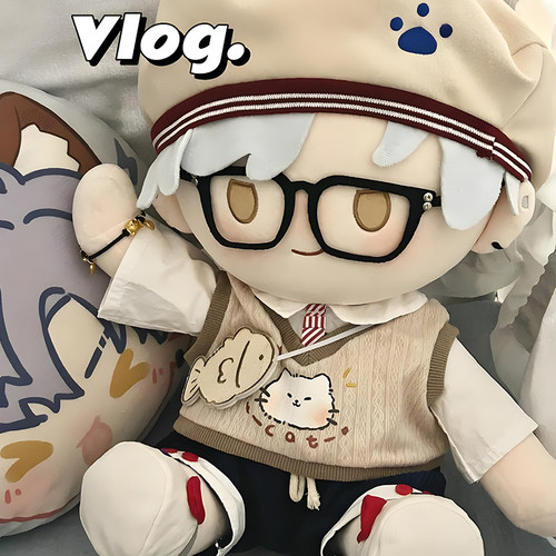 等你下课40cm厘米娃衣坐姿棉花娃娃衣服一番赏玩偶无属性公仔替换 - 图2