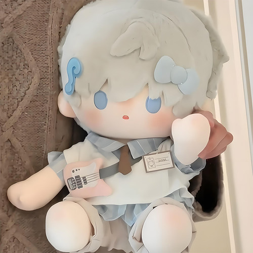 等你下课40cm厘米娃衣坐姿棉花娃娃衣服一番赏玩偶无属性公仔替换 - 图0