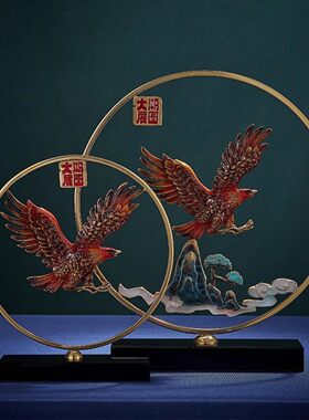 全铜大展宏图雄鹰摆件家居客厅玄关办公室装饰品乔迁新居开业礼物