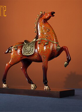 箐铜记《马到成功》唐马铜摆件家居装饰品客厅玄关乔迁新居送礼品