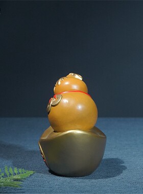 箐铜记《福禄元宝》葫芦全铜摆件家居装饰品客厅玄关办公室送礼物