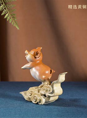箐铜记《飞翔小猪》铜摆件家居装饰品客厅玄关办公室招财进宝安康
