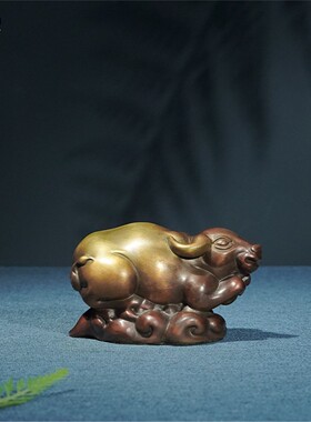 箐铜记《卧牛》全铜摆件家居装饰品客厅玄关办公室创意艺术工艺品