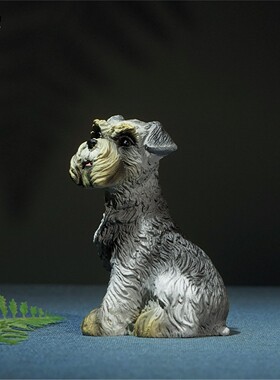 箐铜记《雪纳瑞》仿真小狗全铜摆件家居装饰品客厅玄关办公室礼品