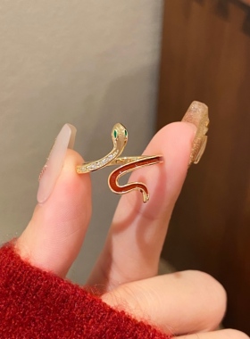 蛇年生肖本命年开口戒指女2026