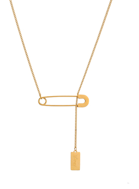 钛钢不掉色别针回形针项链2025年新款女小众设计感网红夏季锁骨链