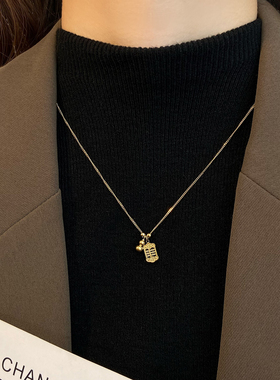 新款钛钢金色算盘葫芦项链气质女