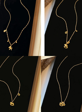 马到成功小马生肖新款钛钢秋冬毛衣项链毛衣链女2025爆款气质配饰