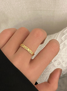 现货戒指女时尚个性ins潮小众设计简约轻N奢精致冷淡风高级感网红