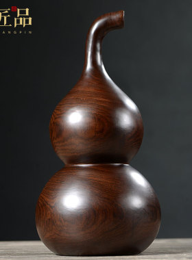 镇宅招财办公室玄关红木葫芦摆件