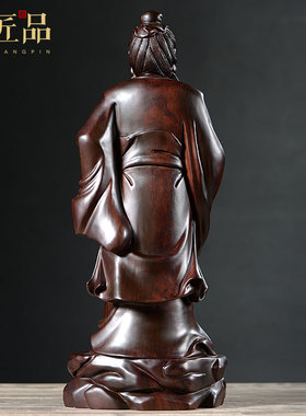 神医华佗摆件工艺品黑檀木雕