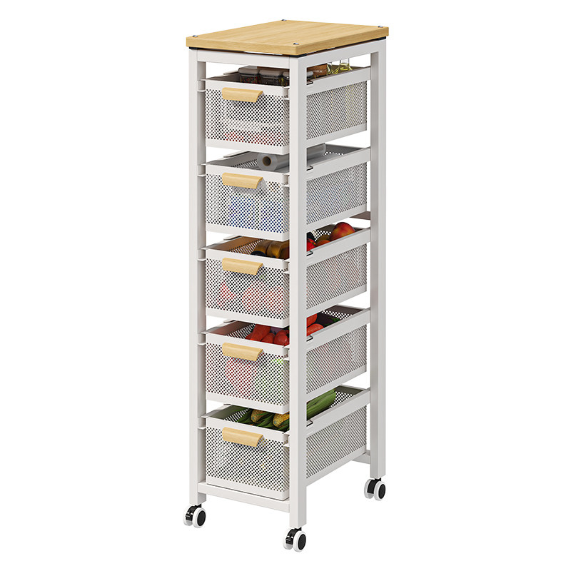 厨房夹缝置物架落地放菜水果收纳架窄缝冰箱侧面抽拉蔬菜篮小推车,淘宝优惠券,粉丝福利购,淘宝优惠卷